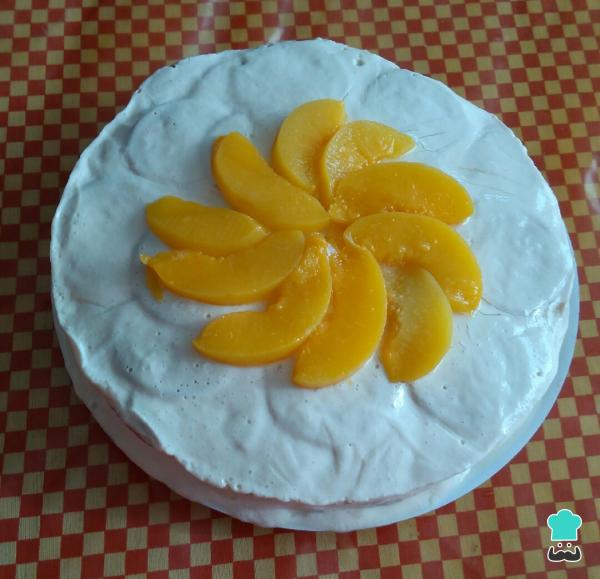 Receta de Pastel de durazno en almíbar