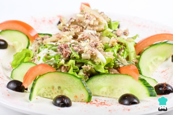 Receta de Ensalada de atún con pepino