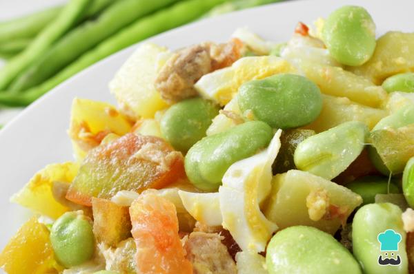 Receta de Ensalada de habas tiernas