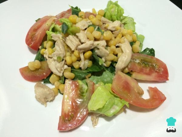 Receta de Ensalada de pollo con espinacas