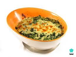 Receta de espinacas gratinadas