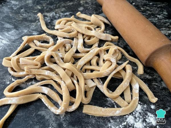 Receta de Fideos caseros al huevo
