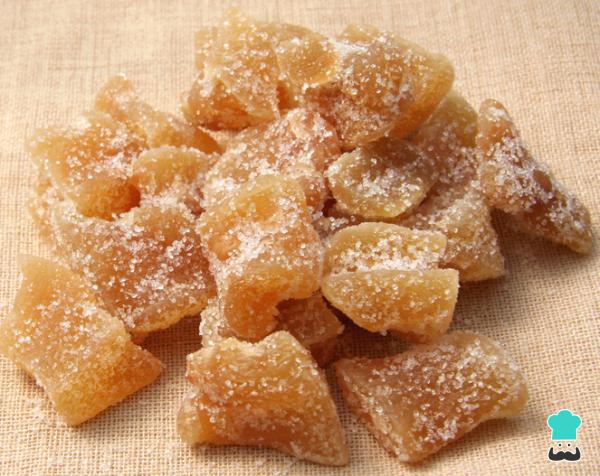 Receta de Jengibre confitado con panela
