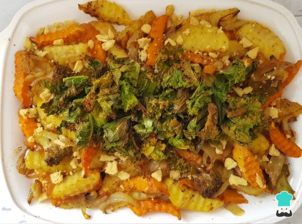 Receta de Patatas y boniatos al horno