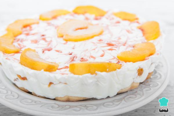 Receta de Postre de durazno con galletas