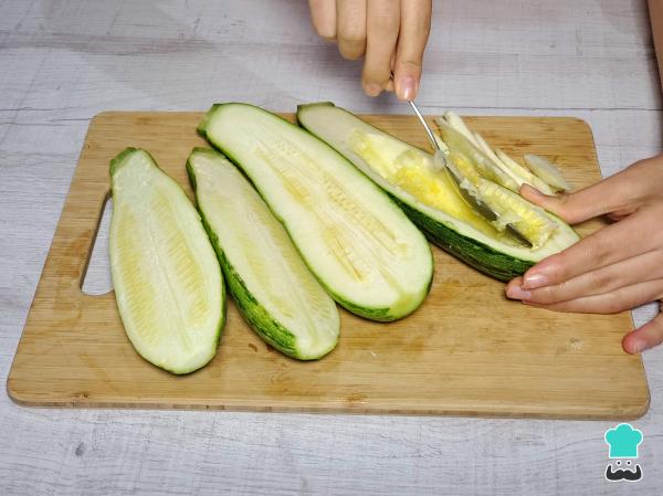 Receta de Zucchini relleno - Paso 1