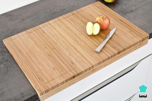 Mejores tablas para cortar alimentos - Relaxdays tabla de cortar bambú