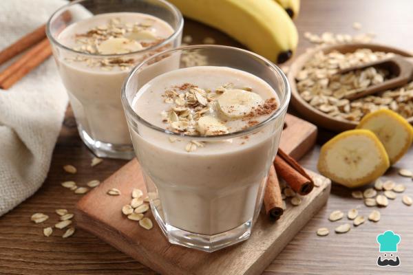 Licuados para bajar de peso en 7 días - Licuado de avena, plátano y canela