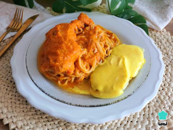Receta de Tallarines rojos con huancaína - Paso 10