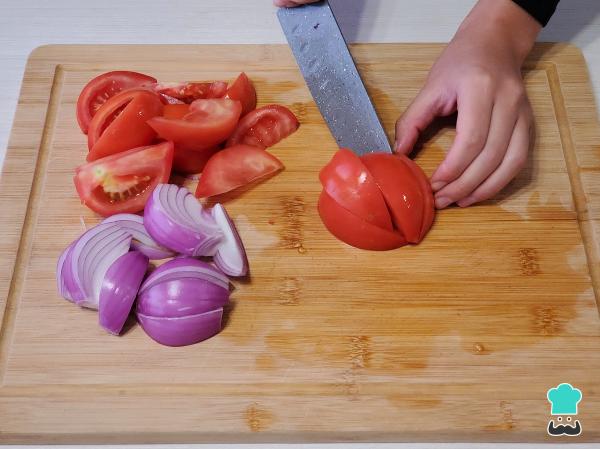 Receta de Saltado de vainita con pollo - Paso 1