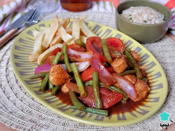 Receta de Saltado de vainita con pollo - Paso 10