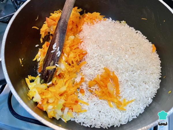 Receta de Zapallo relleno con arroz - Paso 2