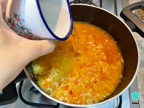 Receta de Zapallo relleno con arroz - Paso 3